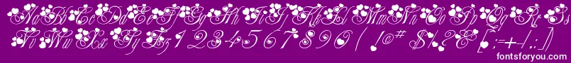 McSweetieHearts Font – White Fonts on Purple Background