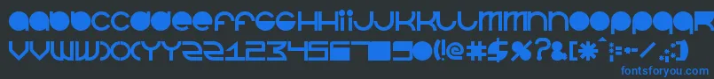 Czcionka BeastmodeSolid – niebieskie czcionki na czarnym tle
