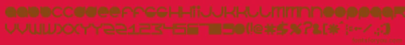 Czcionka BeastmodeSolid – brązowe czcionki na czerwonym tle