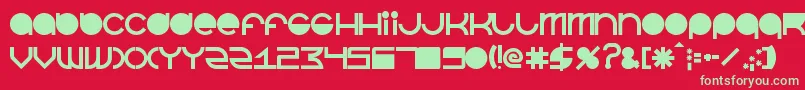 フォントBeastmodeSolid – 赤い背景に緑の文字