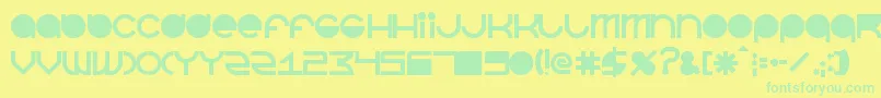 Czcionka BeastmodeSolid – zielone czcionki na żółtym tle