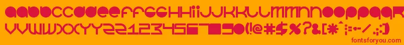 BeastmodeSolid Font – Red Fonts on Orange Background