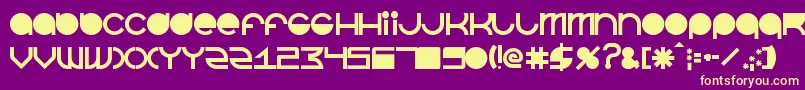 BeastmodeSolid-Schriftart – Gelbe Schriften auf violettem Hintergrund