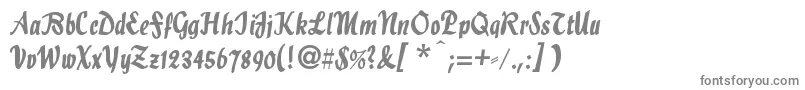 フォントHollascript – 白い背景に灰色の文字