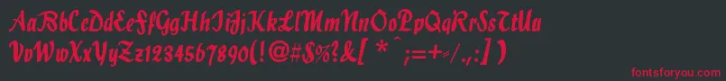 fuente Hollascript – Fuentes Rojas Sobre Fondo Negro