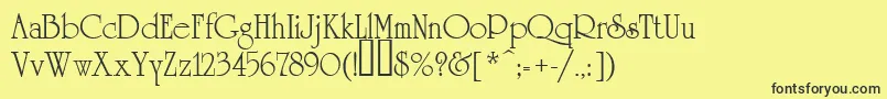 Asylbekm18uc.Kz Font – Black Fonts on Yellow Background