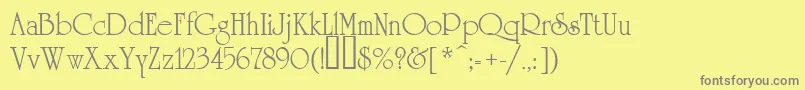 Asylbekm18uc.Kz Font – Gray Fonts on Yellow Background