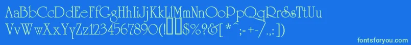 Asylbekm18uc.Kz Font – Green Fonts on Blue Background