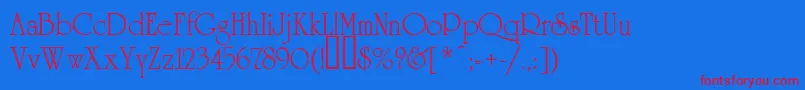 Asylbekm18uc.Kz Font – Red Fonts on Blue Background