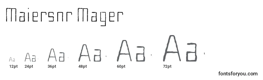 Größen der Schriftart Maiersnr8Mager
