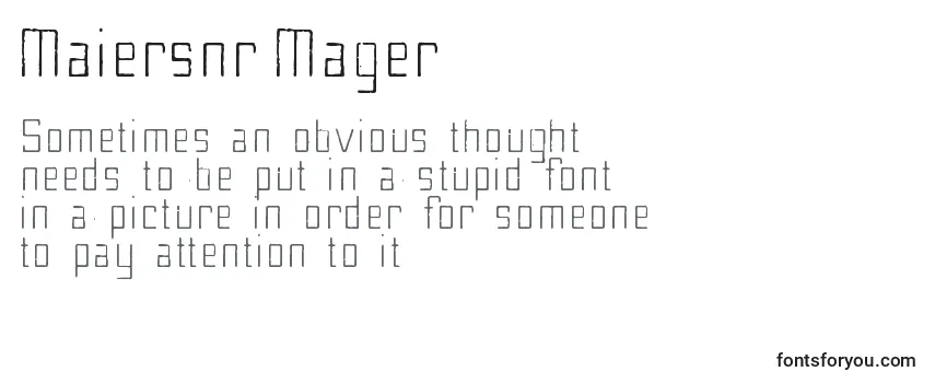Шрифт Maiersnr8Mager