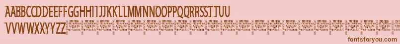 SayDivineDemo-Schriftart – Braune Schriften auf rosa Hintergrund