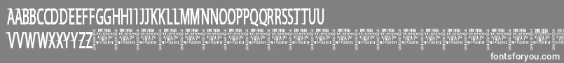 SayDivineDemo-Schriftart – Weiße Schriften auf grauem Hintergrund