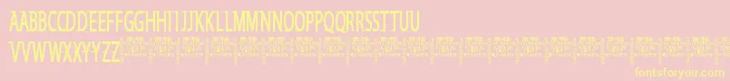 SayDivineDemo Font – Yellow Fonts on Pink Background