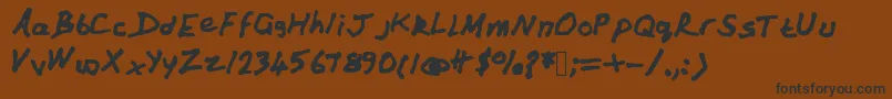 Andy Font – Black Fonts on Brown Background