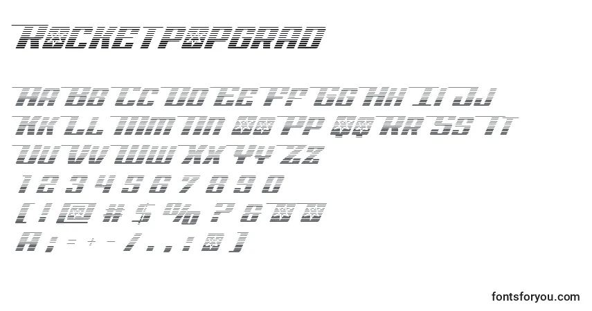Schriftart Rocketpopgrad – Alphabet, Zahlen, spezielle Symbole