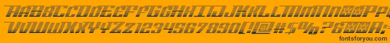 Czcionka Rocketpopgrad – czarne czcionki na pomarańczowym tle