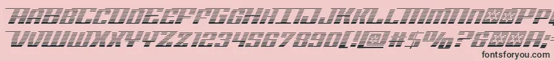 フォントRocketpopgrad – ピンクの背景に黒い文字