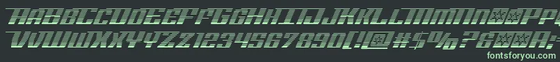 フォントRocketpopgrad – 黒い背景に緑の文字