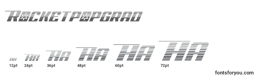 Размеры шрифта Rocketpopgrad