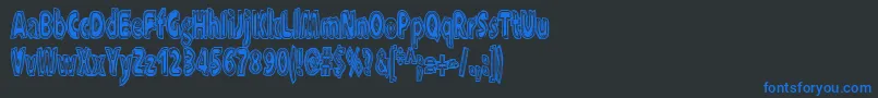 Xxxraytid Font – Blue Fonts on Black Background
