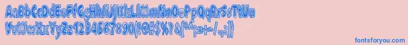 Xxxraytid Font – Blue Fonts on Pink Background