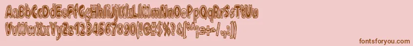 Xxxraytid Font – Brown Fonts on Pink Background