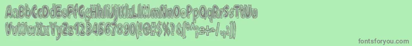 Xxxraytid Font – Gray Fonts on Green Background
