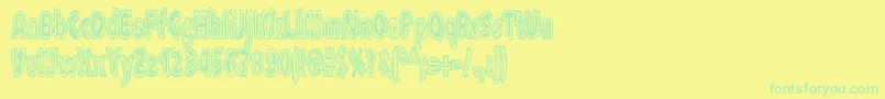 fuente Xxxraytid – Fuentes Verdes Sobre Fondo Amarillo