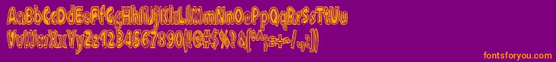 Police Xxxraytid – polices orange sur fond violet