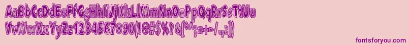 Xxxraytid Font – Purple Fonts on Pink Background