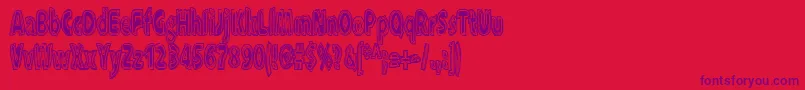 Xxxraytid Font – Purple Fonts on Red Background
