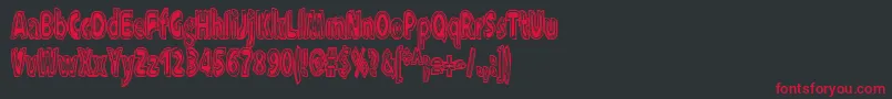 Xxxraytid Font – Red Fonts on Black Background