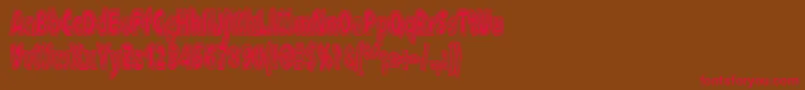 Xxxraytid Font – Red Fonts on Brown Background
