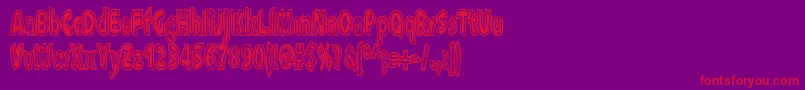 Xxxraytid Font – Red Fonts on Purple Background