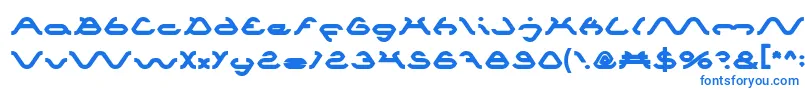 フォントSpiderBold – 白い背景に青い文字