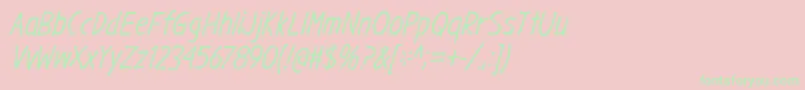 GargleCdIt Font – Green Fonts on Pink Background