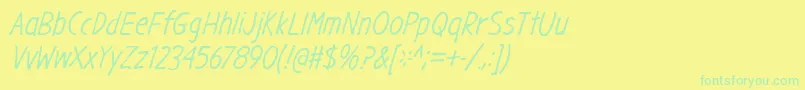 Police GargleCdIt – polices vertes sur fond jaune
