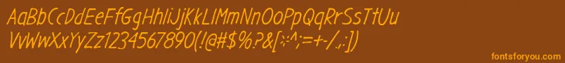 Шрифт GargleCdIt – оранжевые шрифты на коричневом фоне