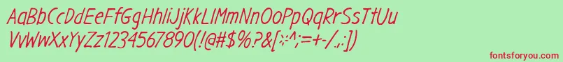 GargleCdIt Font – Red Fonts on Green Background