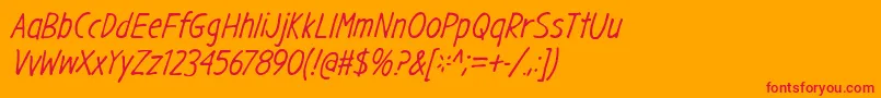 GargleCdIt Font – Red Fonts on Orange Background