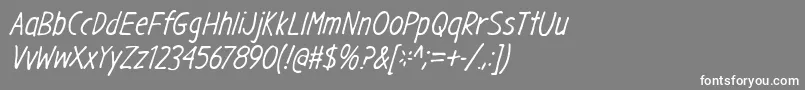 フォントGargleCdIt – 灰色の背景に白い文字