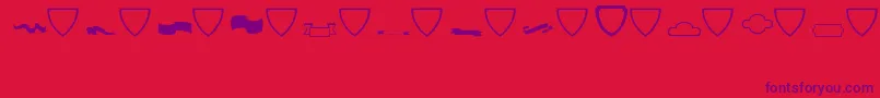 フォントAwards – 赤い背景に紫のフォント