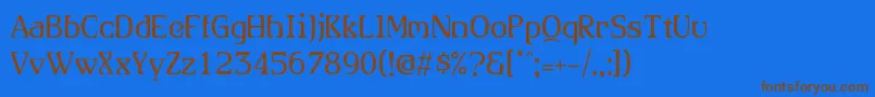 Allhookedup Font – Brown Fonts on Blue Background