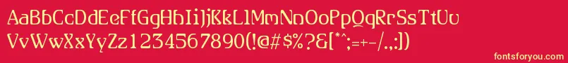 Allhookedup Font – Yellow Fonts on Red Background