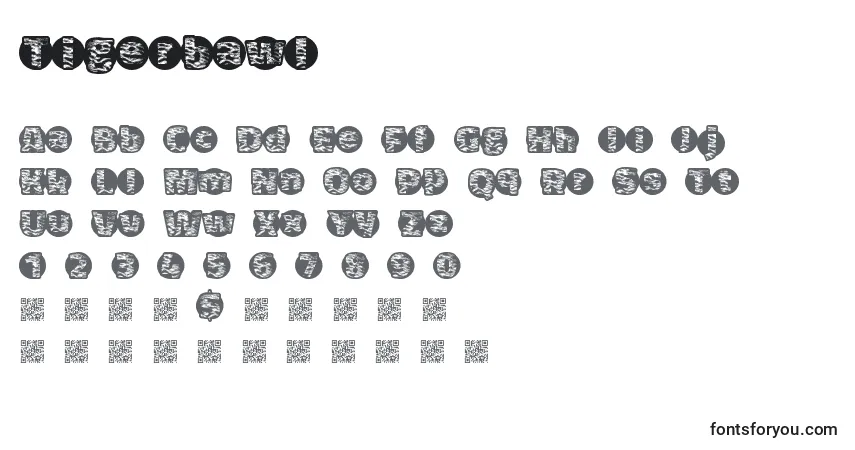 Tigerbawl-fontti – aakkoset, numerot, erikoismerkit