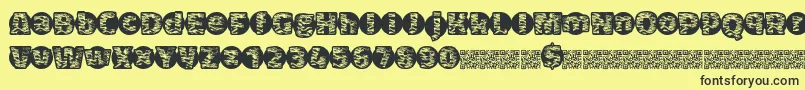 Tigerbawl Font – Black Fonts on Yellow Background