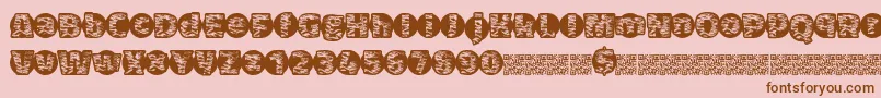 Tigerbawl Font – Brown Fonts on Pink Background