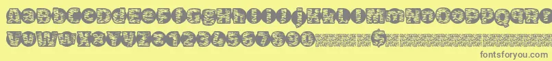 Tigerbawl Font – Gray Fonts on Yellow Background