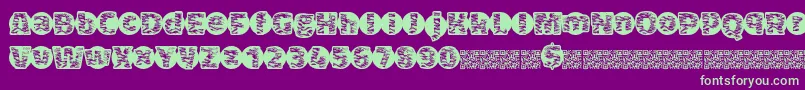 Tigerbawl Font – Green Fonts on Purple Background